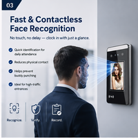 Producto de Control de Acceso Biométrico de Reconocimiento Facial 3D de Alta Calidad, Máquina de Control de Asistencia de Empleados con Huella Dactilar y USB Independiente