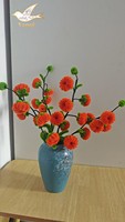 Fleur artificielle tulipe moderne en polyester faite à la main, colorée, durable, écologique, pour la Saint-Valentin