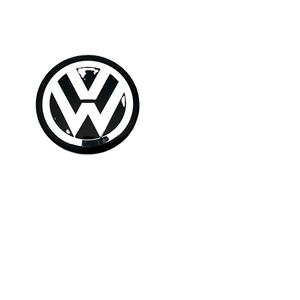 Badge noir en ABS de 56 mm pour enjoliveur de roue avec finition miroir, installation facile, compatible avec les roues de 60/65 mm - Product Image 1