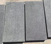 Granito gris oscuro de China barato cepillado flameado
