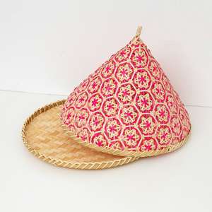 Bamboo <b>Cover</b> <b>Food</b> Dome Specialty Tool for Vegetable Fruit Drying Serving Woven <b>Food</b> Tent Basket - Product Image 4