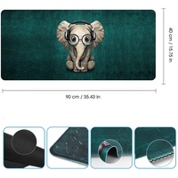 Grand tapis de souris personnalisé pour gamer, motif éléphant bébé, tapis de souris XXL pour bureau, sublimation intégrale, vente en gros de tapis de souris pour bureau et maison