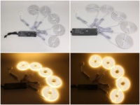 Kit de bande lumineuse LED flexible 5 en 1 1M/2M FCOB 24v Bande en silicone avec capteur de mouvement Alimentation LED pour l'éclairage d'affichage