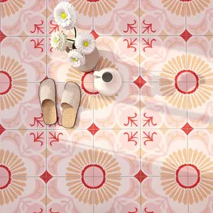 300x300mm nórdico mate terrazo hecho a mano Patchwork Rosa 3D marroquí azulejos esmaltados para interiores y exteriores pisos azulejos de pared - Product Image 2