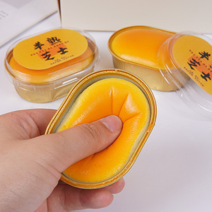 ขนมปังชีสจำลองแบบกึ่งอบ PU เนื้อนุ่ม ยืดหยุ่นได้ บีบเล่นได้ ของเล่นบีบคลายเครียด อาหารปลอม เค้กฝรั่งเศสขนาดเล็ก - Product Image 4