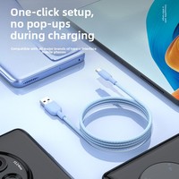 Câble de données USB-C en denim tressé pour téléphones mobiles, compatible avec les appareils Android ; Câble USB à charge rapide