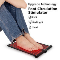 Rotlichttherapie EM S Fußmassagematte mit Kabelloser Fernbedienung, Tragbar, Faltbar, Wiederaufladbare Lithium-Batterie, Akupunkturpunkt CE