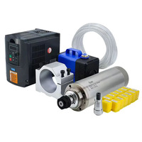 Moteur de broche CNC LY haute vitesse 80mm 2.2Kw 24000rpm 220Hz 8A ER20 Broche à bois Husillo CNC moteur de broche de refroidissement par eau