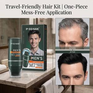 Stylo Teinture Barbe Marque Privée <span class=keywords><strong>pour</strong></span> Hommes – Retouche Racines et Pattes – Utilisation Professionnelle ou à Domicile – Crème Permanente en Stick Peigne <span class=keywords><strong>pour</strong></span> Coloration Capillaire - Product Image 2