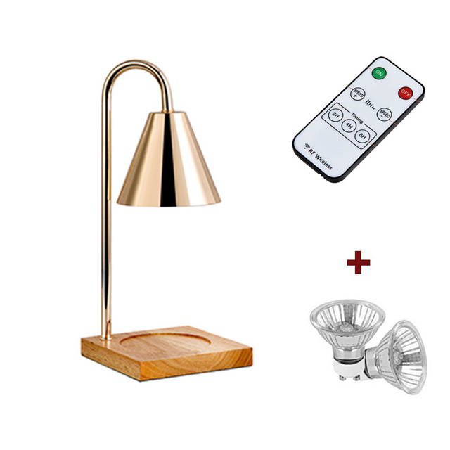Electric Remote Candle Warmer Lamp with Timer and Dimmer 2 Bulbs Modern Candle Lamp Burner Melter Home Decor Gifts