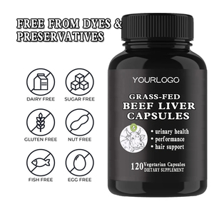 Kapsul Vitamin A Suplemen Hati Sapi <span class=keywords><strong>Halal</strong></span> Iron Grass Fed, untuk Kulit dan Rambut, Kapsul Hati Sapi, Kapsul Tudca Hati Sapi - Product Image 2