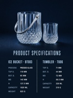 Refroidisseur à vin en verre blanc de grande capacité pour bar, achat en gros, élégant distributeur de glace de table pour vin, articles de bar en gros pour hôtels, personnalisable avec logo