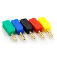 Connecteur banane 2,0 mm en cuivre pur plaqué or, empilable, type lanterne, avec résistance de 10 A pour équipement de test audio