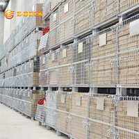 Cage de palette empilée pliante de stockage pliable avec couvercle au meilleur prix