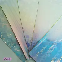 Goth P703 — faux cuir Iridescent holographique PU, cuir artificiel pailleté, 0.8mm pour sac