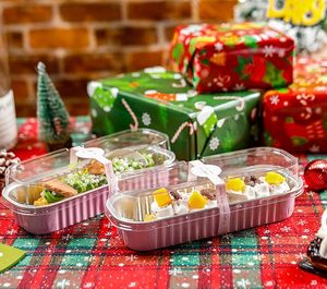 Confezione da 50 Mini Teglie con Coperchi e Cucchiai, Teglie Rettangolari in Alluminio per Pane, Mini Stampi per Panini e Contenitori per Alimenti con Coperchi - Product Image 3