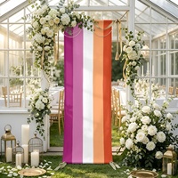 Toile de fond personnalisée à motif arc-en-ciel gay avec impression lesbienne, idéale pour la décoration de photomaton et l'aménagement de fêtes en intérieur