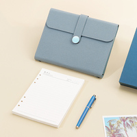 Spiral Business Office Plan a6 classeur à anneaux en cuir avec logo personnalisé A5 6 avec planificateur de sac à fermeture éclair