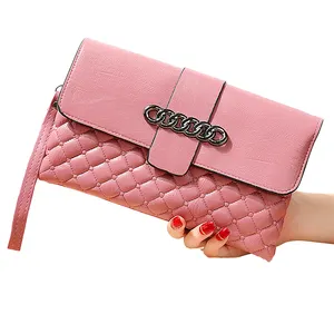 Ladies Clutch Bag Sewing Plaid Handbag Large Capacity Coin Purse Crossbody Phone Bag Dropshipping Women Long Wallet