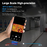 Caméra thermique infrarouge mobile HoldPeak YXP96 96x96 IR 240x240 Super Res USB-C Android iOS pour inspection