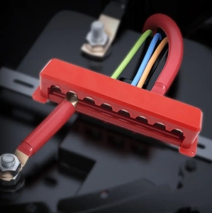 24V 48V đỏ đen thanh xe buýt phân phối điện khối 600A khối thiết bị đầu cuối 8 cách thanh xe buýt M8 đinh tán cho pin biển Ô tô - Product Image 4