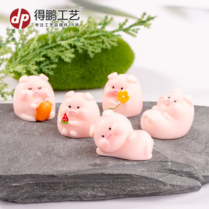 Resin <b>Miniature</b> Pig Figurines Animal Shape Home Decoration Craft Artistic D1427 - Product Image 4