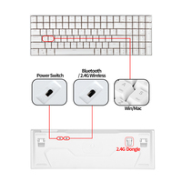 Keyboard Mekanik Gaming Royal Kludge RK100 RGB Warna-warni untuk Ponsel PC Laptop Keyboarf RK 100 Hotswap Keyboard Gamer