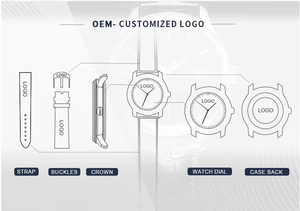 40mm 316L Stainless Steel Case Sapphire Glass Rotate Bezel 28.5mm Dial Quartz Movement Luxury Watch Parts 5BAR Water Resistance - Product Image 6