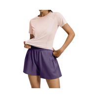 Prix usine chinois été léger et respirant femmes Gym nouveau dos ample maille à manches courtes Shorts Yoga costume