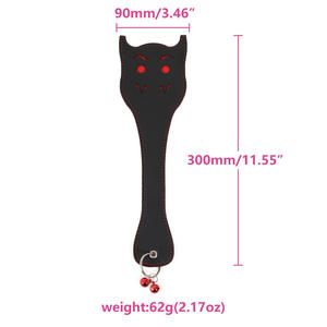 อุปกรณ์เซ็กซ์แบบเฟมดอมสำหรับขาย แส้หนังลายปีศาจ ไม้ตีพร้อมกระดิ่ง แส้ตีตัว ของเล่นเซ็กซ์แบบ SM สำหรับคู่รัก - Product Image 3