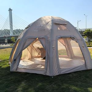 Tenda Gonfiabile Automatica Grande a Cupola con Pompa ad Aria, Doppio Strato, Quattro Stagioni, Struttura Monocamera, per <span class=keywords><strong>Glamping</strong></span> Familiare e Campeggio, Dimensioni 4m - Product Image 2
