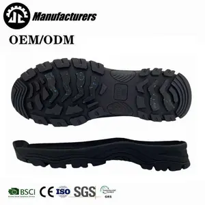 Suela de EVA moldeada de único fabricante con parte inferior de goma de tracción fuerte antideslizante para zapatos de senderismo