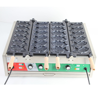 Machine à gaufres Taiyaki Blios en gros, installation rapide, 3000W, 6 cavités, acier inoxydable, 220V 50Hz 60Hz pour la restauration commerciale