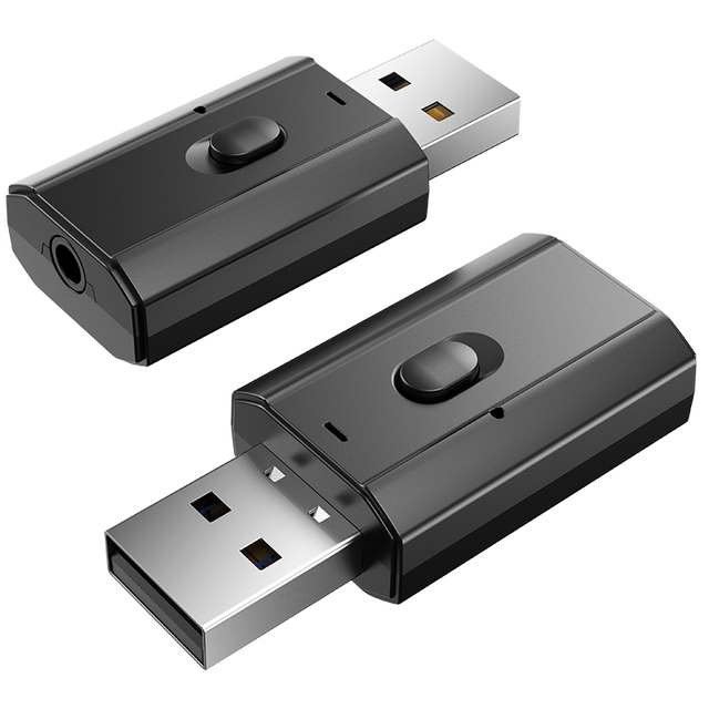 Trending New Arrivals 2-in-1 USB Adapters Laptop Smart TV Speaker Wireless Receiver Transmitter BT 3.5mm Audio Aux Car Adapter