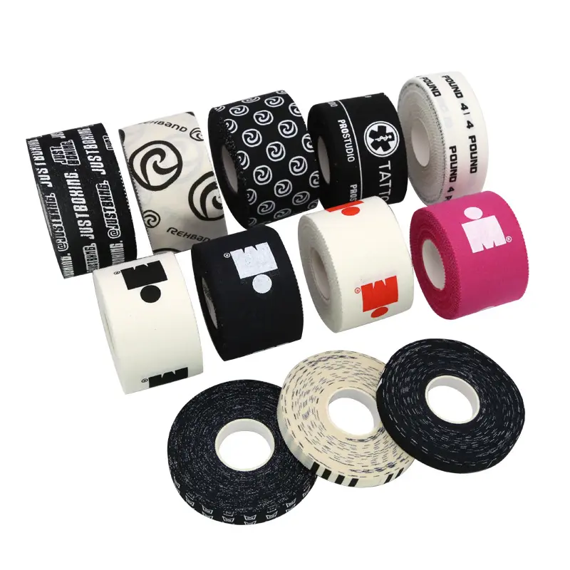 Custom Print Logo Rigid Nylon Athletic Sports Tape Breathable Gym Hand Wrap Dummy Tape for MMA Grappling Boxing Training