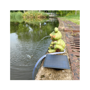 Fabbrica di vendita diretta animale-Design <span class=keywords><strong>solare</strong></span> alimentato Polyresin rana ornamento per giardino esterno fontana di <span class=keywords><strong>acqua</strong></span> decorazione - Product Image 1