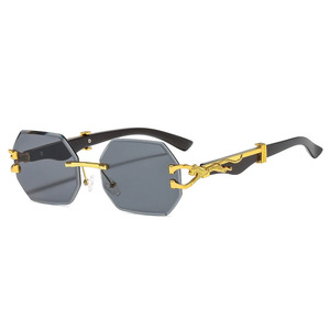 Kính mát thời trang unisex <span class=keywords><strong>2025</strong></span>, kiểu dáng đa giác không viền, cắt kim cương, chất lượng cao, thiết kế sang trọng của Ý, dành cho nam, hàng mới. - Product Image 3