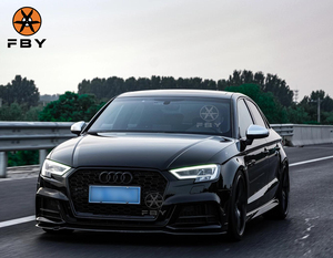 Aileron de lèvre de diffuseur de <span class=keywords><strong>s</strong></span>éparateur de lèvre de pare-chocs avant en Fiber de carbone véritable de haute qualité pour <span class=keywords><strong>Audi</strong></span> <span class=keywords><strong>A3</strong></span> S3 Sline 2017-2019 lèvre de pare-chocs avant - Product Image 3