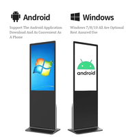 Écran tactile interactif sur pied pour kiosque, écran LCD intérieur de 32, 43, 49, 55, 72, 80 pouces, système Android et Windows