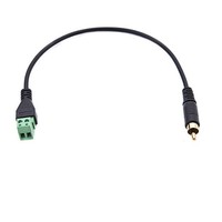 Cable adaptador de audio RCA macho sin soldadura a terminal sin soldadura, cableado de audio Lotus macho, conector AV