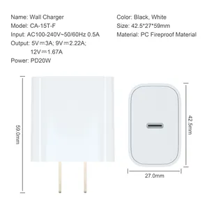 Charger US Charging With Cable 3ft 6ft In Stock For Iphone Charger 10ft Usb C Chargers For Iphone 20w