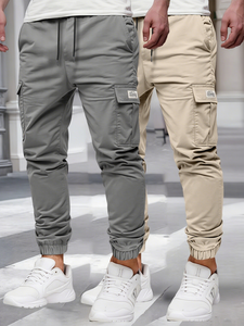 <span class=keywords><strong>Pantaloni</strong></span> da lavoro con coulisse da uomo con tasca laterale <span class=keywords><strong>pantaloni</strong></span> Casual Fit da lavoro per il Fitness all'aperto sport quotidiani <span class=keywords><strong>pantaloni</strong></span> <span class=keywords><strong>Cargo</strong></span> - Product Image 6