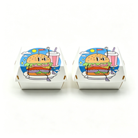 Boîtes à hamburgers en papier biodégradables écologiques, contenants alimentaires jetables compostables pour hamburgers, sandwichs à emporter