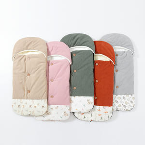 Sac de couchage pour <span class=keywords><strong>poussette</strong></span>, panier de transport, automne-hiver, épais, universel, pour nouveau-né, anti-froid, chaud, amovible, en velours côtelé - Product Image 4