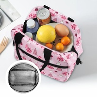 Sac à déjeuner isotherme imprimé Noël, sac isotherme, sac de transport portable pour le travail, l'école, les pique-niques