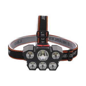 Lampe frontale LED pour la pêche nocturne en extérieur, lampe minière étanche rechargeable à forte luminosité - Product Image 1