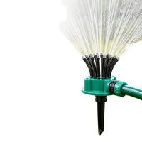 Buse d'arrosage goutte-à-goutte réglable en plastique vert à haute pression, multi-trous, pour l'irrigation des fermes, jardins et pelouses, avec jets multiples