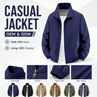 Veste Homme Personnalisée de Haute Qualité avec Logo, Légère, Imperméable, Coupe-Vent, Coupe Ajustée, Style Formel, Fine, pour Uniformes Sportifs