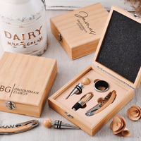 Ouvre-bouteille personnalisé, verseur, bouchon, coffret cadeau en bois, ouvre-bouteille en bois, boîte à vin en bois