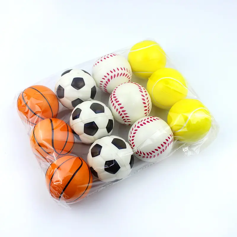 Bola de futebol com espuma pu, mini bola de futebol, estresse, basquete, tênis, antiestresse, divertida, brinquedo esportivo para crianças